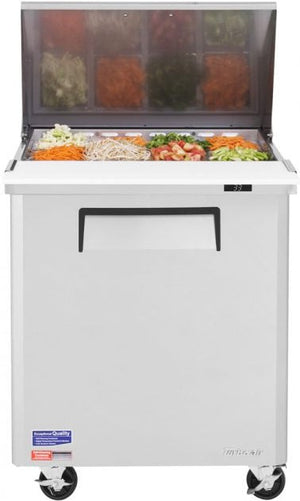 Turbo Air - M3 Series 28" Mega Top Stainless Steel Refrigerated Sandwich Prep Table with 1 Door - MST-28-12-N