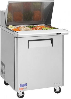 Turbo Air - M3 Series 28" Mega Top Stainless Steel Refrigerated Sandwich Prep Table with 1 Door - MST-28-12-N