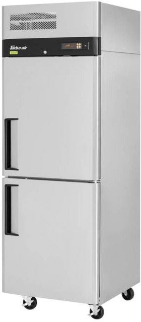 Turbo Air - M3 Series 29" Solid Half Door Stainless Steel Reach-In Refrigerator with Left Hinged Door - M3R24-2-N-L