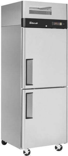 Turbo Air - M3 Series 29" Solid Half Door Stainless Steel Reach-In Refrigerator with Left Hinged Door - M3R24-2-N-L