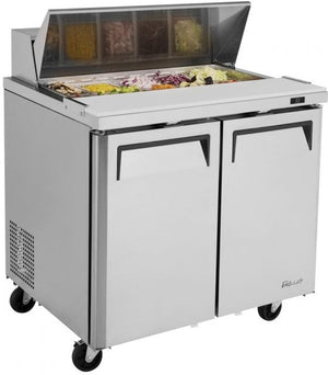 Turbo Air - M3 Series 36" 2 Door Stainless Steel Refrigerated Sandwich Prep Table - MST-36-N6