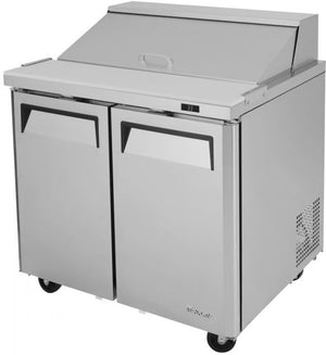 Turbo Air - M3 Series 36" 2 Door Stainless Steel Refrigerated Sandwich Prep Table - MST-36-N6