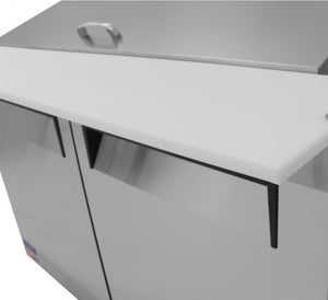 Turbo Air - M3 Series 48" Mega Top Stainless Steel Refrigerated Sandwich Prep Table with 2 Doors - MST-48-18-N