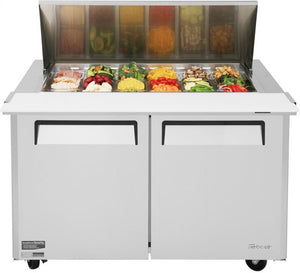 Turbo Air - M3 Series 48" Mega Top Stainless Steel Refrigerated Sandwich Prep Table with 2 Doors - MST-48-18-N