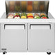 Turbo Air - M3 Series 48" Mega Top Stainless Steel Refrigerated Sandwich Prep Table with 2 Doors - MST-48-18-N