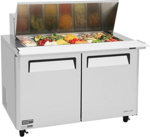 Turbo Air - M3 Series 48" Mega Top Stainless Steel Refrigerated Sandwich Prep Table with 2 Doors - MST-48-18-N