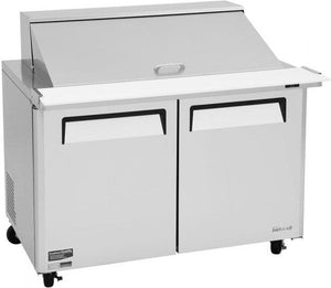 Turbo Air - M3 Series 48" Mega Top Stainless Steel Refrigerated Sandwich Prep Table with 2 Doors - MST-48-18-N