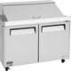 Turbo Air - M3 Series 48" Mega Top Stainless Steel Refrigerated Sandwich Prep Table with 2 Doors - MST-48-18-N