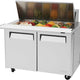 Turbo Air - M3 Series 48" Mega Top Stainless Steel Refrigerated Sandwich Prep Table with 2 Doors - MST-48-18-N