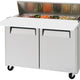 Turbo Air - M3 Series 48" Stainless Steel Refrigerated Sandwich Prep Table with 2 Doors - MST-48-12-N