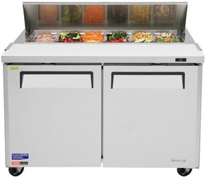 Turbo Air - M3 Series 48" Stainless Steel Refrigerated Sandwich Prep Table with 2 Doors - MST-48-N