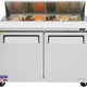 Turbo Air - M3 Series 48" Stainless Steel Refrigerated Sandwich Prep Table with 2 Doors - MST-48-N