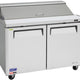 Turbo Air - M3 Series 48" Stainless Steel Refrigerated Sandwich Prep Table with 2 Doors - MST-48-N