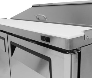 Turbo Air - M3 Series 60" Stainless Steel Refrigerated Sandwich Prep Table with 2 Doors - MST-60-N