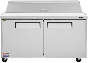 Turbo Air - M3 Series 60" Stainless Steel Refrigerated Sandwich Prep Table with 2 Doors - MST-60-N