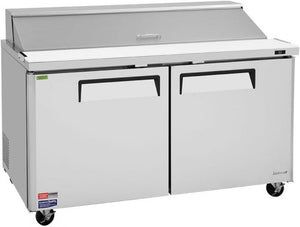 Turbo Air - M3 Series 60" Stainless Steel Refrigerated Sandwich Prep Table with 2 Doors - MST-60-N