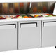 Turbo Air - M3 Series 72" Mega Top Stainless Steel Refrigerated Sandwich Prep Table with 3 Doors - MST-72-30-N