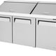 Turbo Air - M3 Series 72" Mega Top Stainless Steel Refrigerated Sandwich Prep Table with 3 Doors - MST-72-30-N