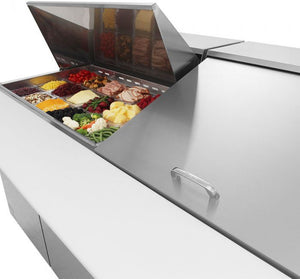 Turbo Air - M3 Series 72" Mega Top Stainless Steel Refrigerated Sandwich Prep Table with 3 Doors - MST-72-30-N