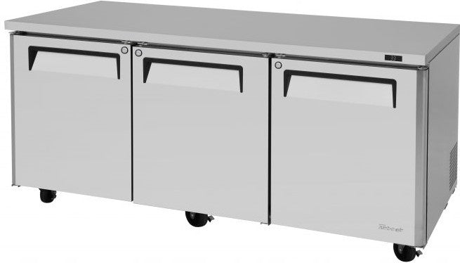 Turbo Air - M3 Series 72" Undercounter Refrigerator with 3 Solid Doors - MUR-72-N