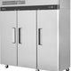 Turbo Air - M3 Series 78" Solid Door Stainless Steel Reach-In Refrigerator with 3 Solid Doors - M3R72-3-N