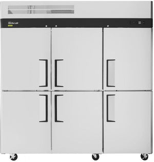 Turbo Air - M3 Series 78" Solid Door Stainless Steel Reach-In Refrigerator with 6 Solid Half-Doors - M3R72-6-N