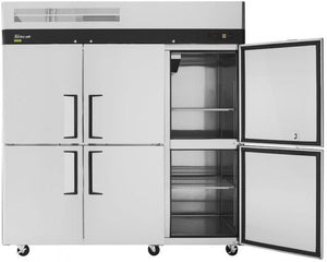 Turbo Air - M3 Series 78" Solid Door Stainless Steel Reach-In Refrigerator with 6 Solid Half-Doors - M3R72-6-N