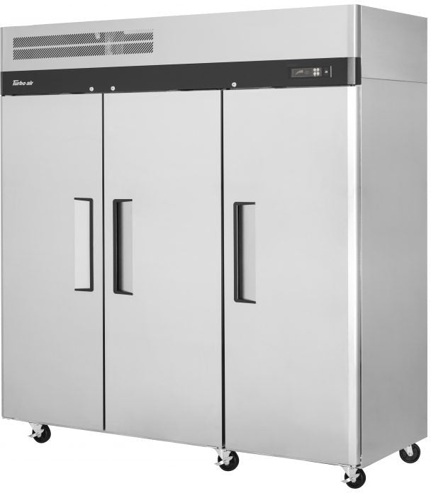 Turbo Air - M3 Series 78" Stainless Steel Reach-In Freezer With 3 Solid-Doors - M3F72-3-N