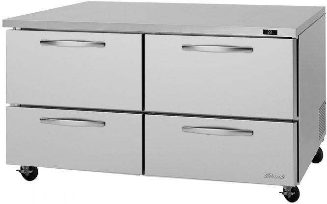 Turbo Air - PRO Series 60.25" Undercounter Refrigerator with 4 Drawers - PUR-60-D4-N