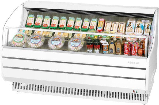 Turbo Air - Slim Line 75" White Horizontal Air Curtain Display Case - TOM-75SW-N