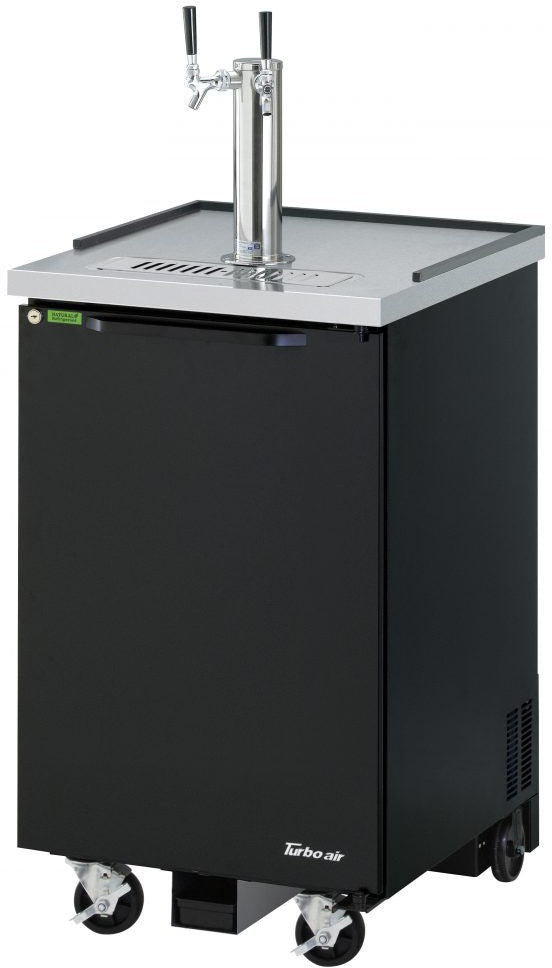 Turbo Air - Super Deluxe 23.6" Black Beer Dispenser with Single Tap - TBD-1SBD-N6