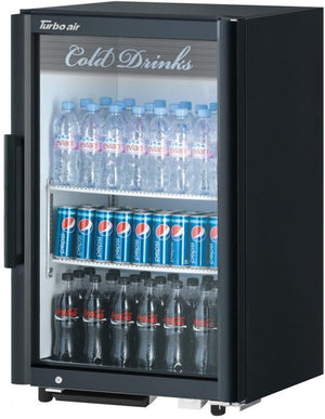 Turbo Air - Super Deluxe 25" Black Countertop Display Refrigerator with Swing Door - TGM-7SDB-N6