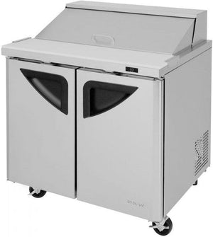 Turbo Air - Super Deluxe 36" Refrigerated Sandwich Prep Table with 2 Solid Doors - TST-36SD-N6