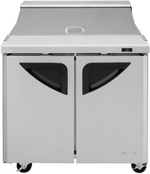 Turbo Air - Super Deluxe 36" Refrigerated Sandwich Prep Table with 2 Solid Doors - TST-36SD-N6