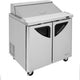 Turbo Air - Super Deluxe 36" Refrigerated Sandwich Prep Table with 2 Solid Doors - TST-36SD-N6