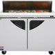 Turbo Air - Super Deluxe 48" Refrigerated Sandwich Prep Table with 2 Doors - TST-48SD-N