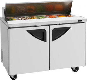 Turbo Air - Super Deluxe 48" Refrigerated Sandwich Prep Table with 2 Doors - TST-48SD-N