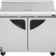 Turbo Air - Super Deluxe 48" Refrigerated Sandwich Prep Table with 2 Doors - TST-48SD-N