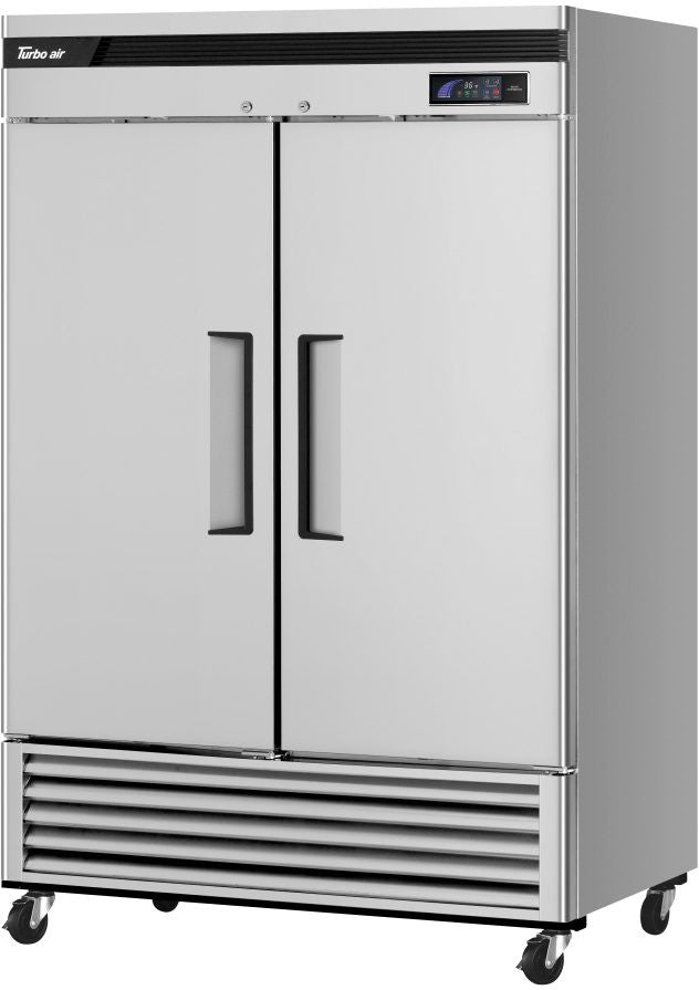 Turbo Air - Super Deluxe 54" Bottom Mounted Solid Door Reach-In Refrigerator with LED Lighting - TSR-49SD-N6