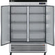 Turbo Air - Super Deluxe 54" Solid Door Reach-In Freezer with LED Lighting and 2 Solid Doors - TSF-49SD-N