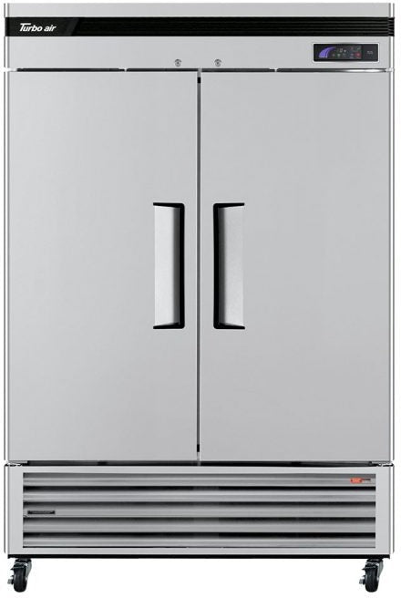 Turbo Air - Super Deluxe 54" Solid Door Reach-In Freezer with LED Lighting and 2 Solid Doors - TSF-49SD-N