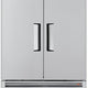 Turbo Air - Super Deluxe 54" Solid Door Reach-In Freezer with LED Lighting and 2 Solid Doors - TSF-49SD-N