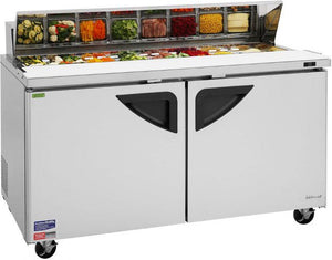 Turbo Air - Super Deluxe 60" Refrigerated Sandwich Prep Table with 2 Doors - TST-60SD-N