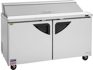 Turbo Air - Super Deluxe 60" Refrigerated Sandwich Prep Table with 2 Doors - TST-60SD-N