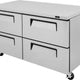 Turbo Air - Super Deluxe 60" Undercounter Refrigerator with 4 Drawers - TUR-60SD-D4-N