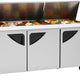 Turbo Air - Super Deluxe 72" Refrigerated Sandwich Prep Table with 3 Solid Doors - TST-72SD-30-N