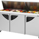 Turbo Air - Super Deluxe 72" Refrigerated Sandwich Prep Table with 3 Solid Doors - TST-72SD-30-N