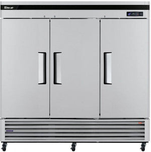 Turbo Air - Super Deluxe 82" Bottom Mounted Solid Door Reach-In Refrigerator with LED Lighting - TSR-72SD-N