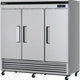 Turbo Air - Super Deluxe 82" Bottom Mounted Solid Door Reach-In Refrigerator with LED Lighting - TSR-72SD-N