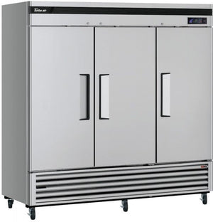 Turbo Air - Super Deluxe 82" Solid Door Reach-In Freezer with LED Lighting and 3 Solid Doors - TSF-72SD-N